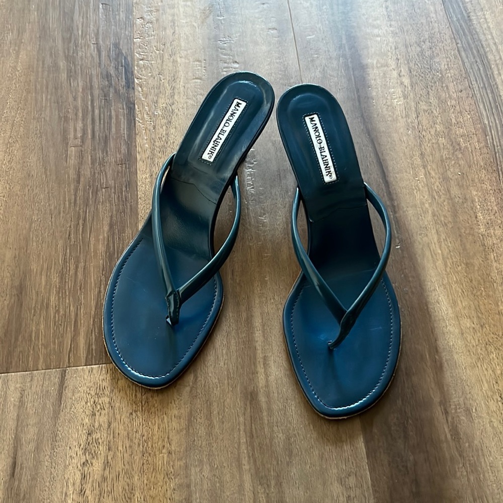Manolo Blahnik blue sandals